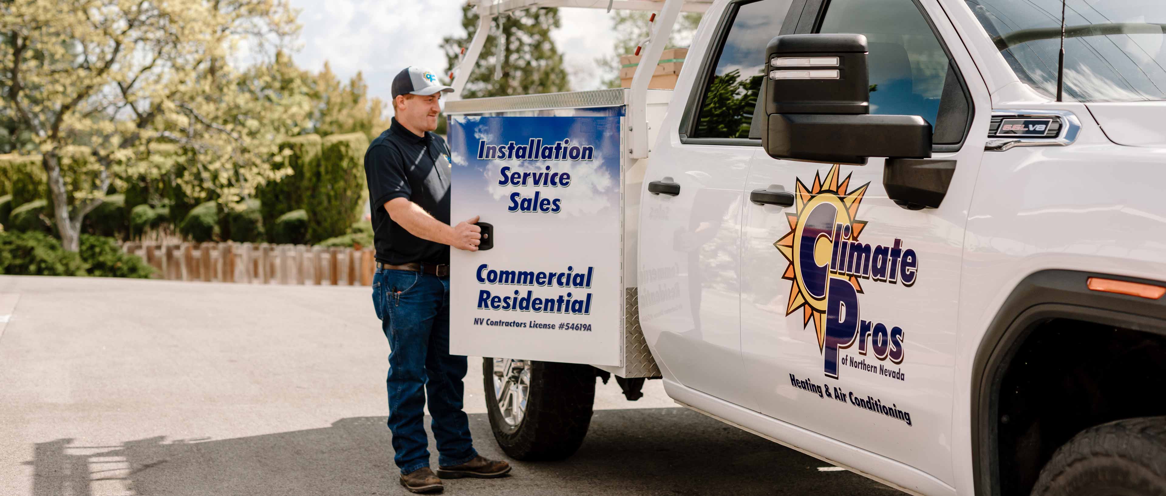 climate pros truck and driver