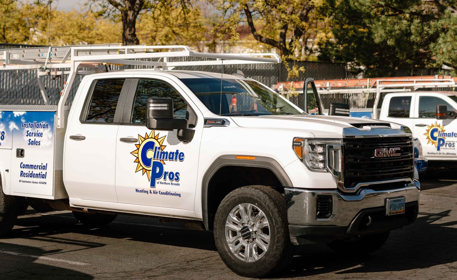 climate pros truck with the team going to repair a heating system