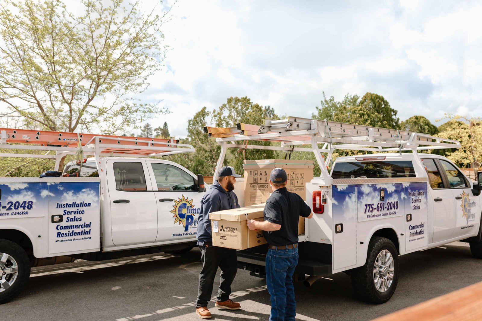 climate pros tech replacing an ac unit covered by warranty