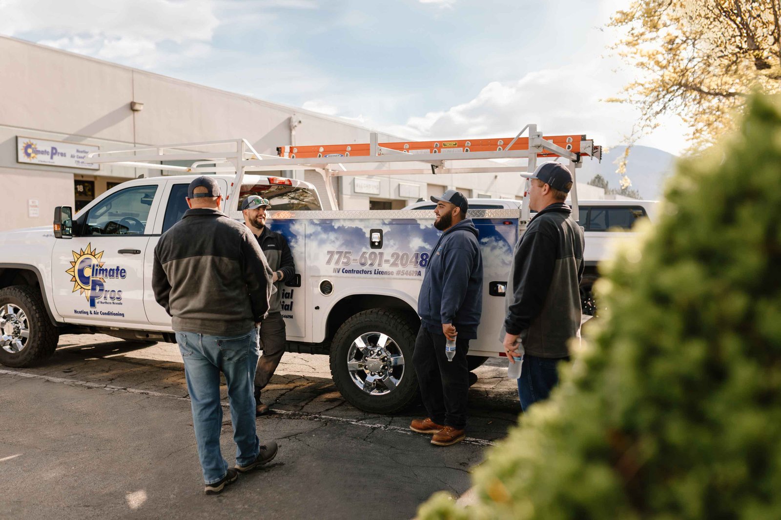 climate pros crew on a commercial hvac job
